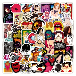 103050100pcs waterproof tease vulgar sexy beauty girls stickers car bike luggage laptop motorcycle graffiti sticker kids toy free global shipping