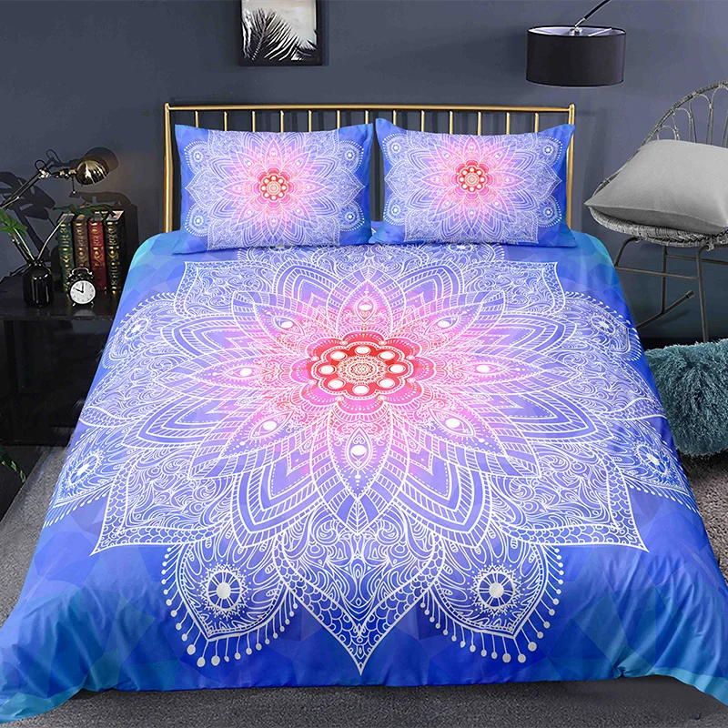 

Fanaijia одеяло в стиле бохо Cover Mandala пододеяльник и наволочка 3d Boho Комплект постельного белья Twin Full Queen Size