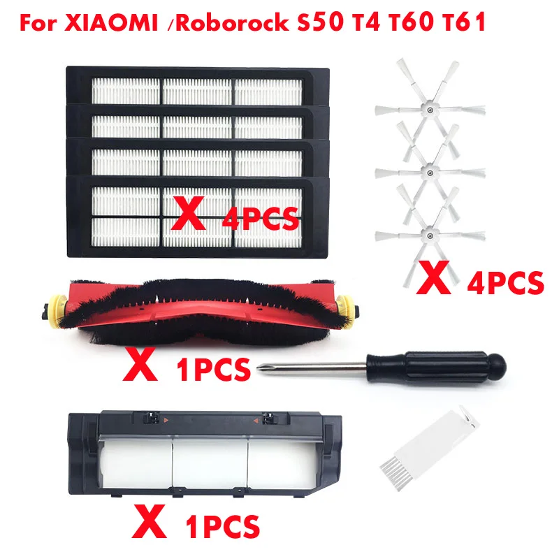 10 шт. детали для робота пылесоса боковая щетка основной фильтр HEPA крышка главной