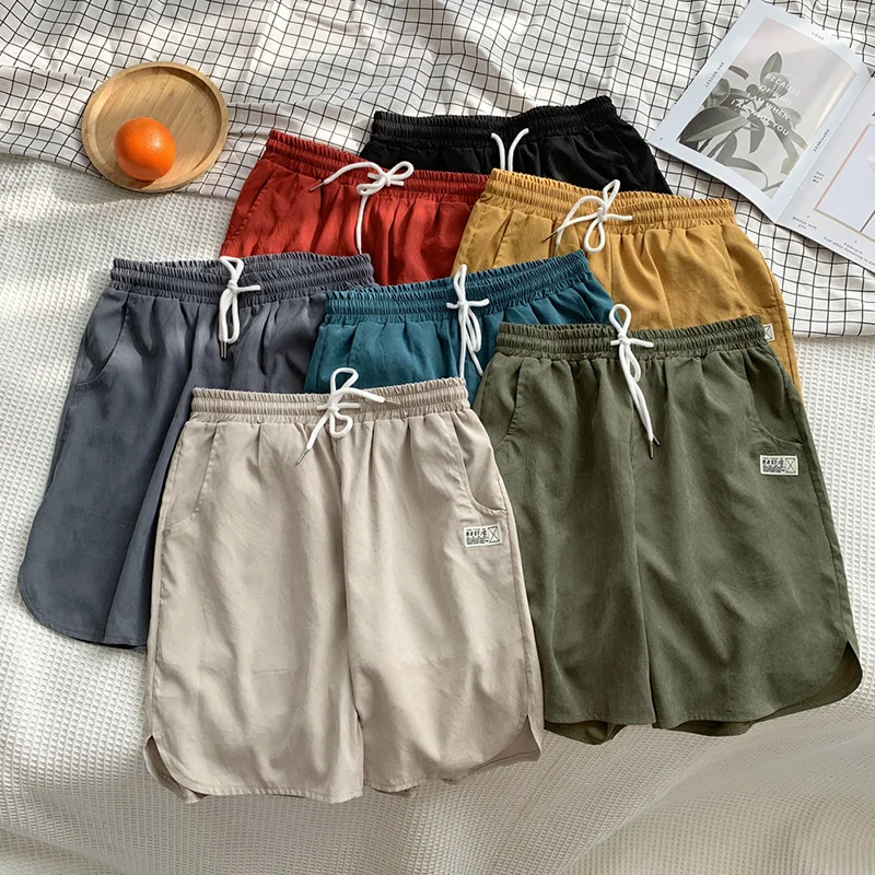 

Male's Shorts Plus Size Pure Color Loose Casual Beach Shorts for Surfing Summer ENDQ