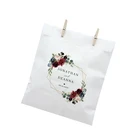 Бордовые, темно-синие, цветочные, золотые, геометрические свадебные сумочки, персонализированная Дата с именем, белаяКрафтовая искусственная кожа для вечерние НКИ