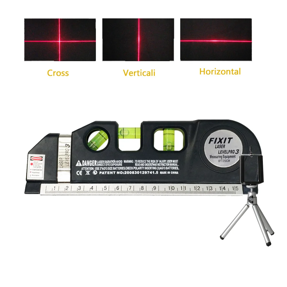 Лазерный уровень с 2 линиями многофункциональные отрегулированные метрические