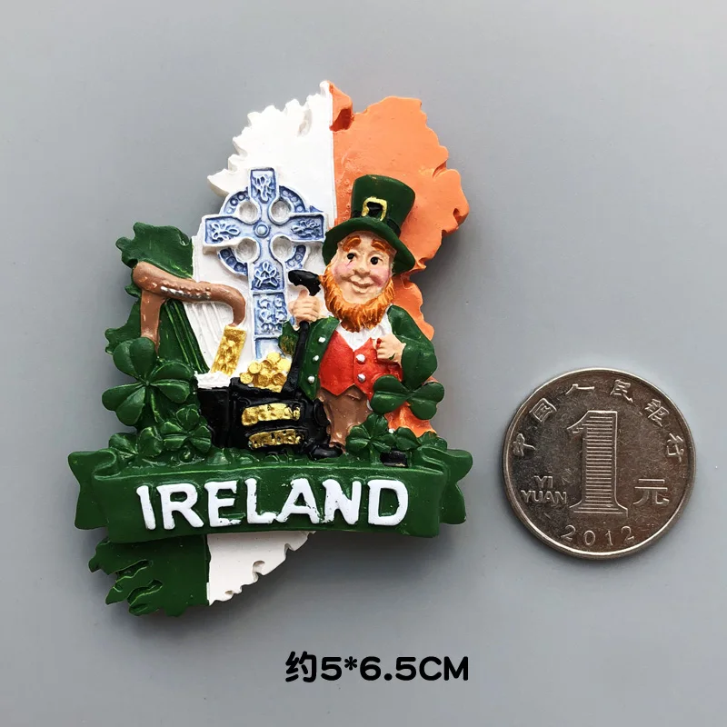 Irish dwarf Магниты страны на холодильник Статуя Свободы ирландский немецкий Голливуд магнит на холодильник стикер мир путешествия сувенир магнитный - Цвет: Irish dwarf
