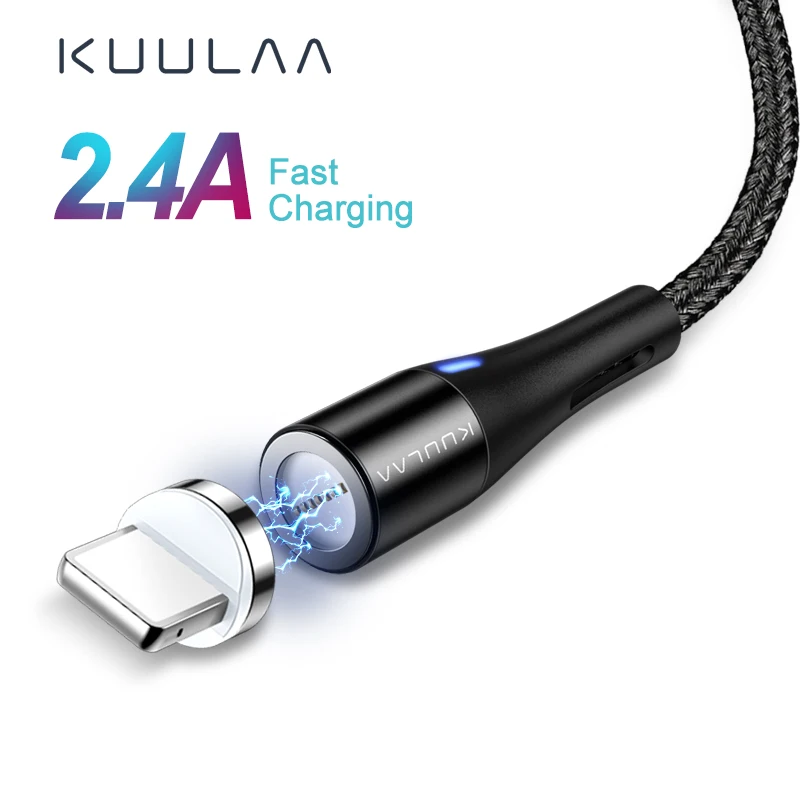 KUULAA Магнитный кабель Micro USB 2.4A Быстрая Зарядка адаптер для XiaoMi Redmi Note 5 зарядное