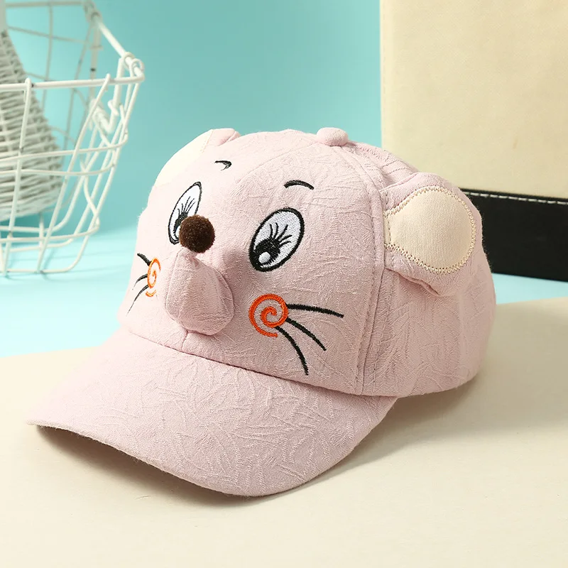 Детская бейсбольная кепка с мультяшным принтом Кепка вышивкой мыши весна лето