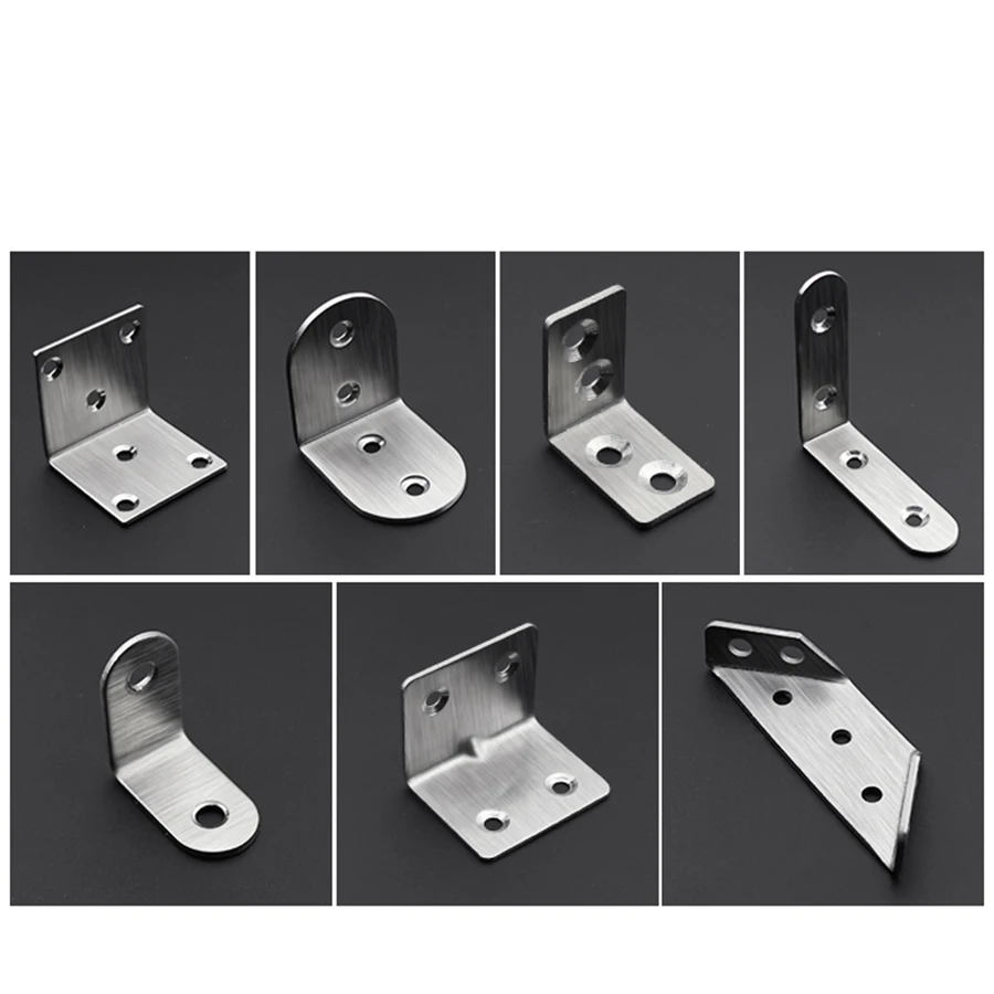 10 шт. L Нержавеющая сталь угловой код прямоугольный разъем (под углом 90 градусов)