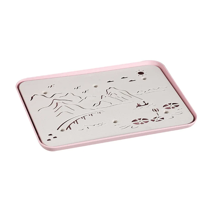 

Water Cup Tray Household Water Filter Put Cup Holder Cup Rectangular Creative Tea Cup Plastic Tea Tray Drainage Cutlery Tray