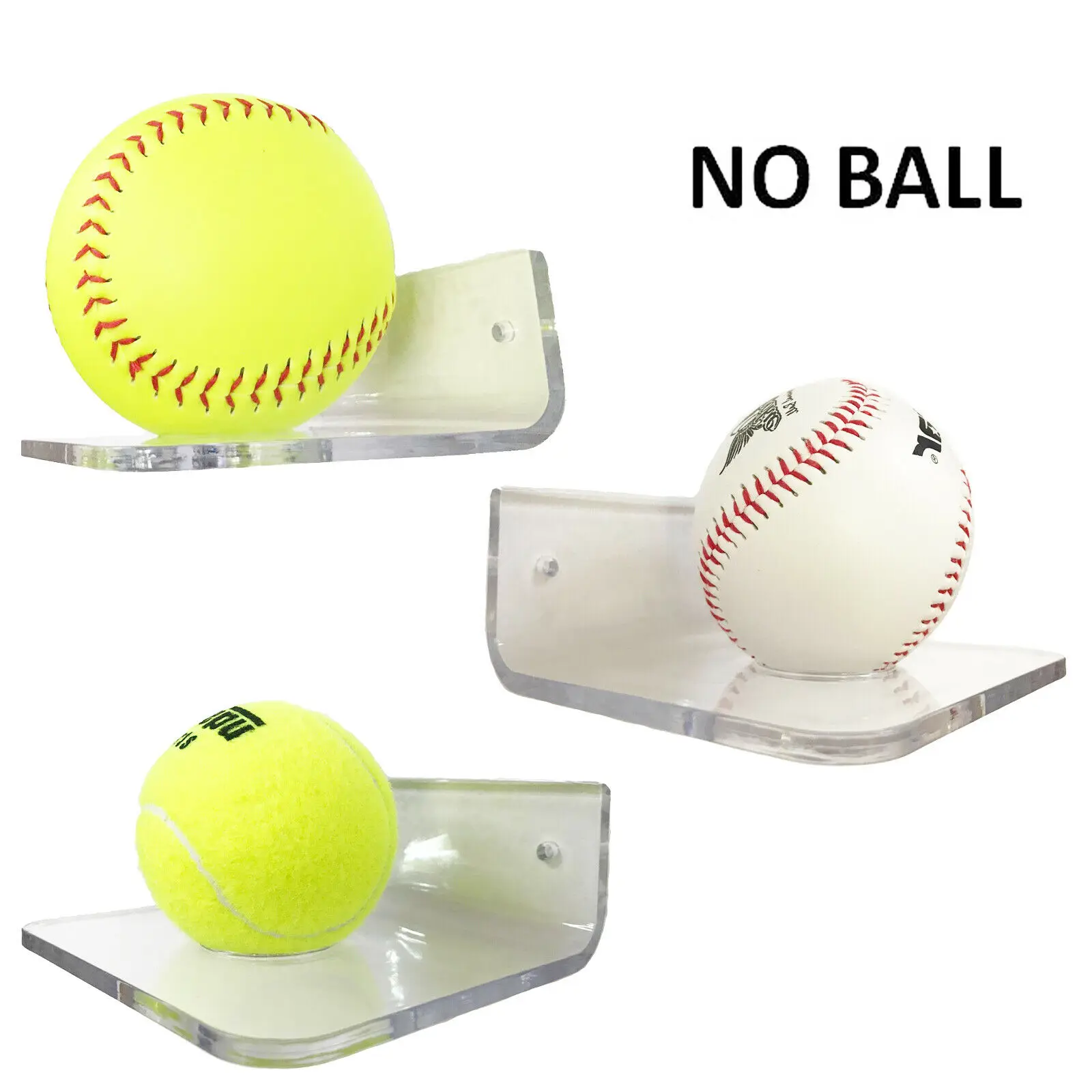 3 дюймовый Чехол для бейсбола акриловый настенный держатель стойка софтбола | Дом