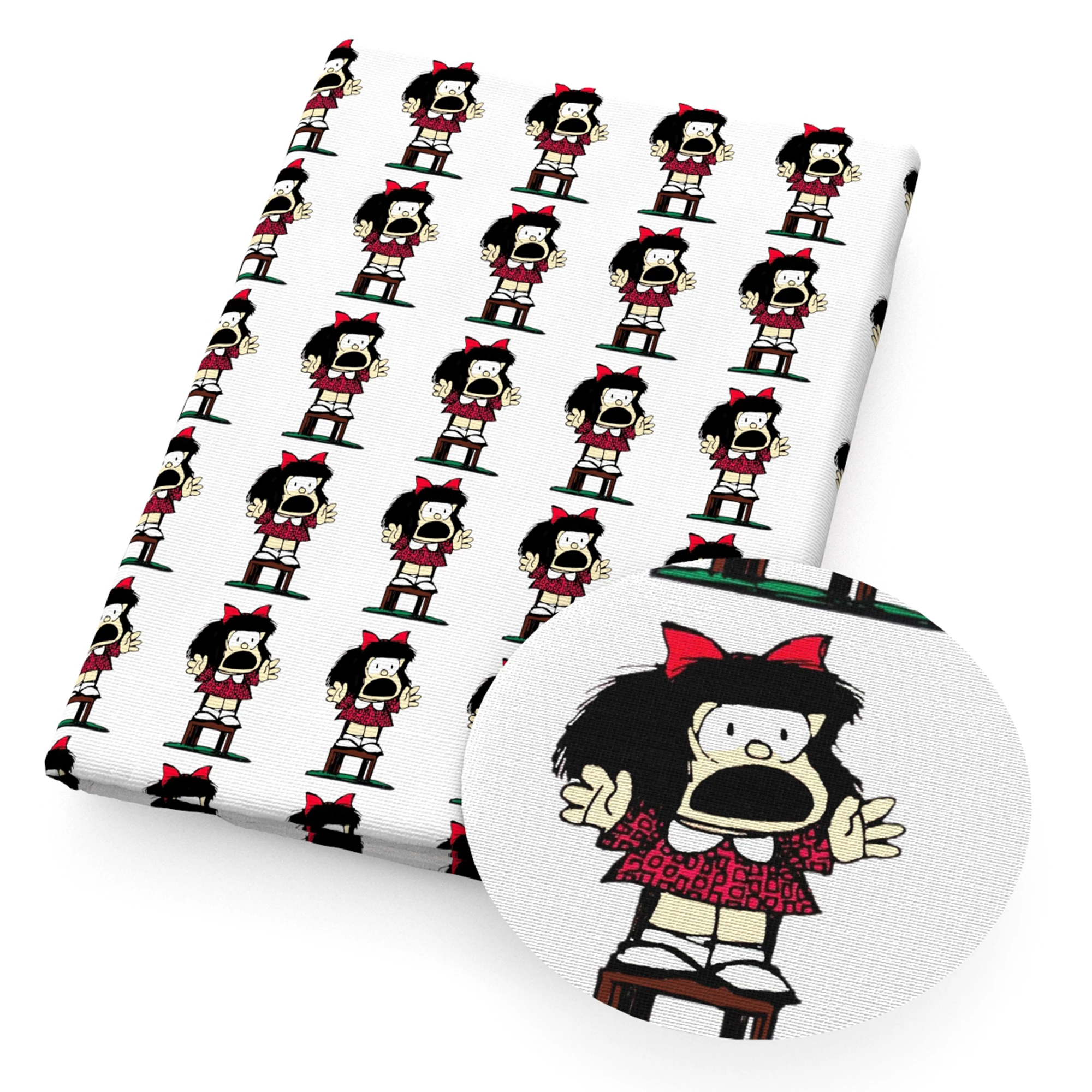 Mafalda ткань мультфильм 1/2 ярдов ручная работа шитье пэчворк квилтинг детское