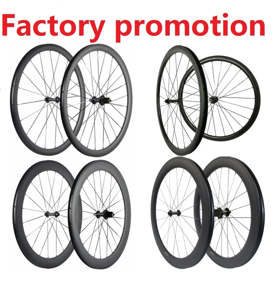 

Promotion Light Carbon Wheels Cheap Road Bike Carbon Wheelset 38mm 45mm 50mm 60mm 88mm Road Bicycle Wheels