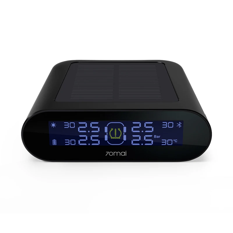 Xiaomi 70mai Автомобильный датчик TPMS Датчик давления в шинах монитор солнечной энергии двойной usb зарядка 4 встроенных датчика s система сигнализации - Цвет: As picture show