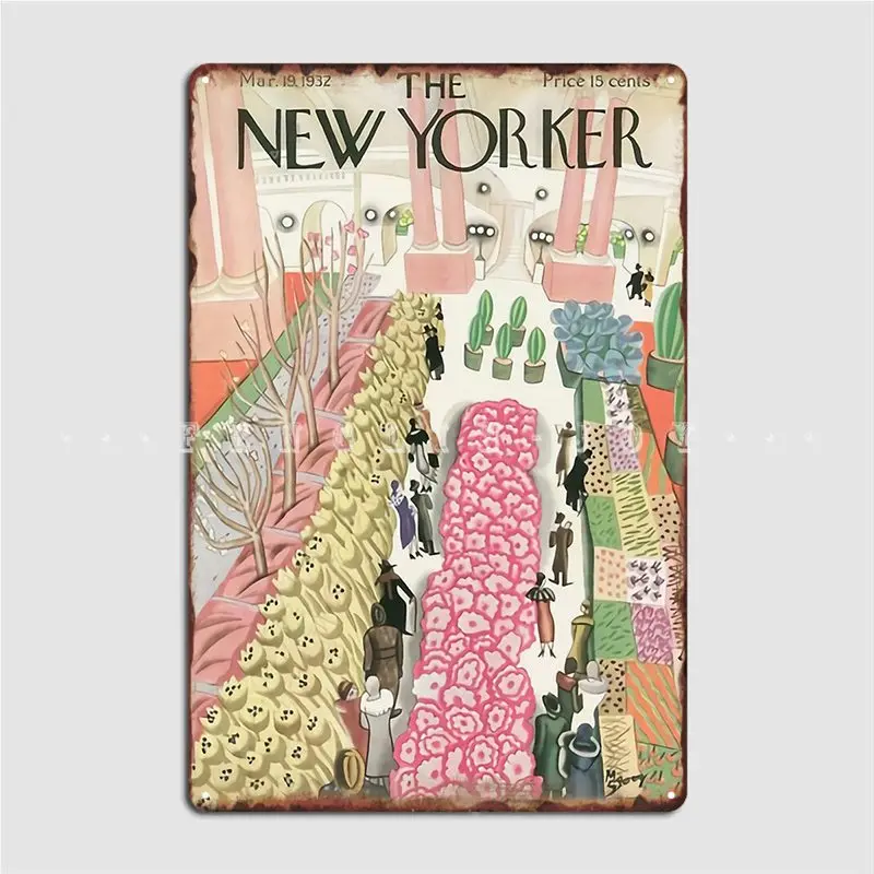 

New Yorker Magazine Metal Plaque Poster Club Party Club Bar Create Poster Tin Sign Poster