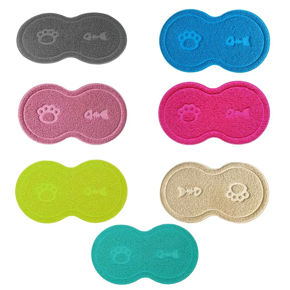 

Cute Dog Puppy Cleaning Feeding Dish Bowl Table Mats Wipe Easy Cleaning Pet Small Pad Placemat Cat Litter Mat Supplies Pets