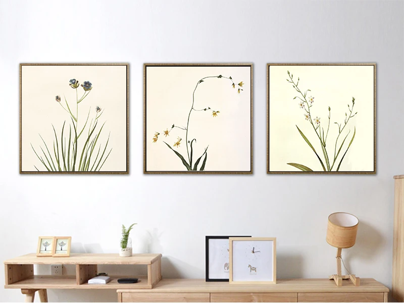 Скандинавские цветы растения настенная Картина на холсте украшение для дома