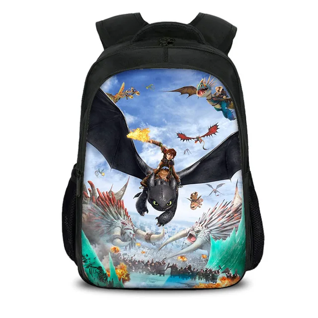 Рюкзак с 3D принтом Как приручить дракона Беззубика и светлой фурии|Мужские