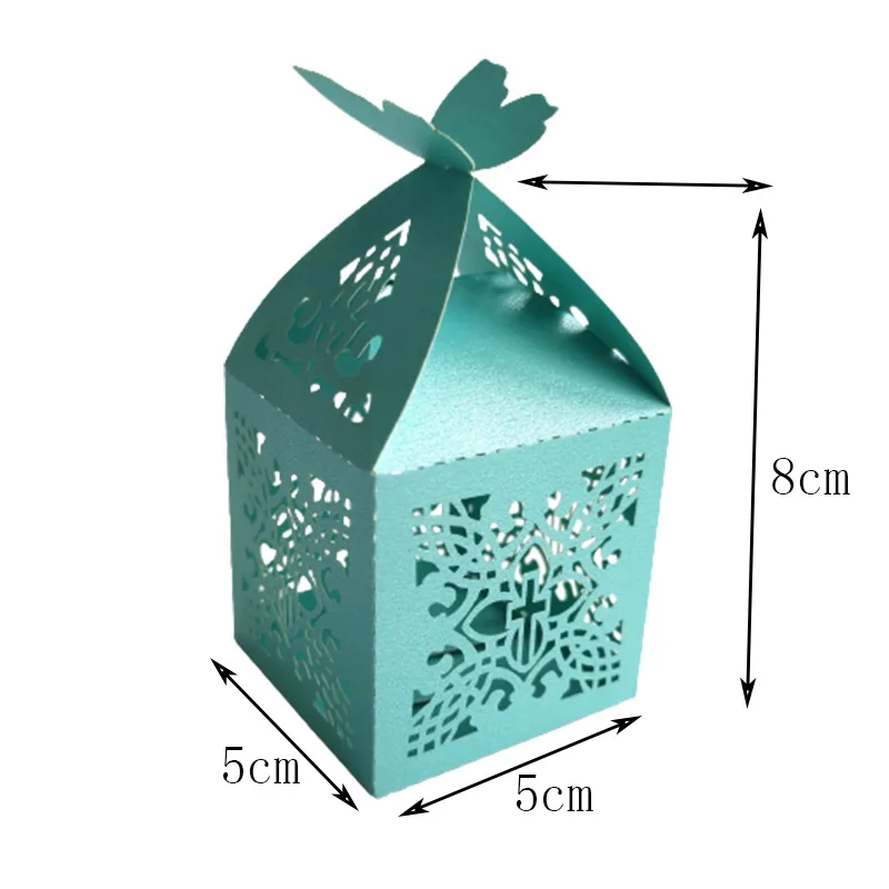 50 шт. крест и цветок Лазерная резка свадебные сувениры подарки коробка