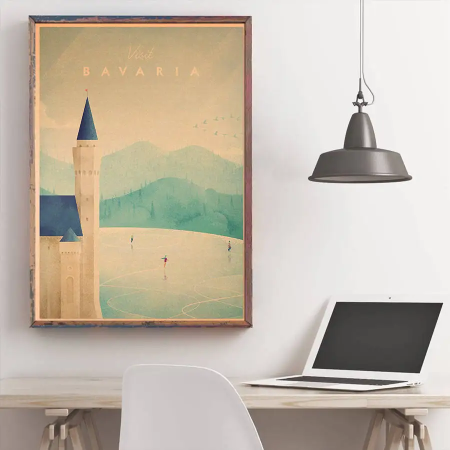 Баварийское здание плакат настенная художественная наклейка винтажная