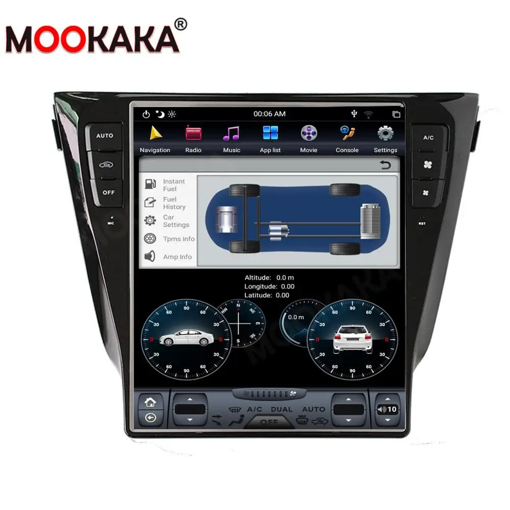 Для NISSAN Qashqai 2013-2019 Tesla Style Android 9 0 6 Core Автомобильная GPS-навигация стерео головное