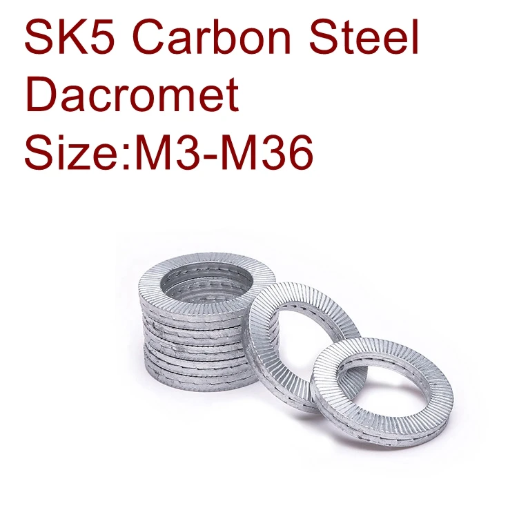 

DIN25201 мойка с замком двухслойные стопорные шайбы SK5 углеродистая сталь dacromet NL3 NL4 NL5 NL6 NL8
