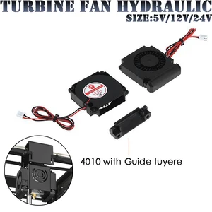 Гидравлический турбинный вентилятор 5 В, 12 В, 24 В, 40 мм * 10 мм, 4010 постоянный ток, Турбовентилятор с подшипником, радиальные Охлаждающие вентиляторы для Creality CR-10 Ender 3 Kit