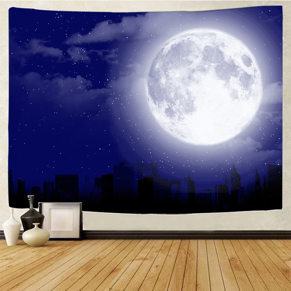 Пляжные Луна фон художественное украшение для дома психоделический гобелен