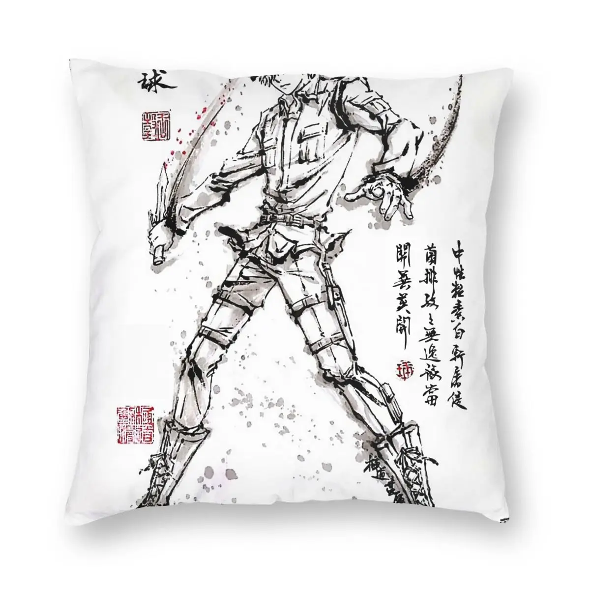 Квадратная подушка с белыми клетками крови на работе чехол из полиэстера