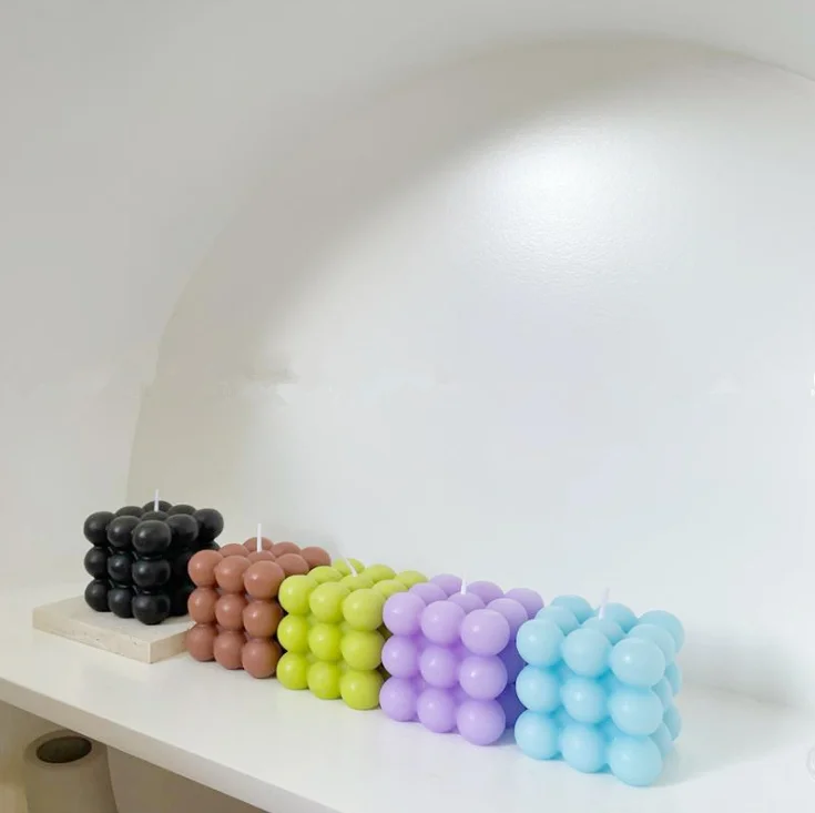 Свеча круглая Волшебная кубическая из соевого воска для ароматерапии материал