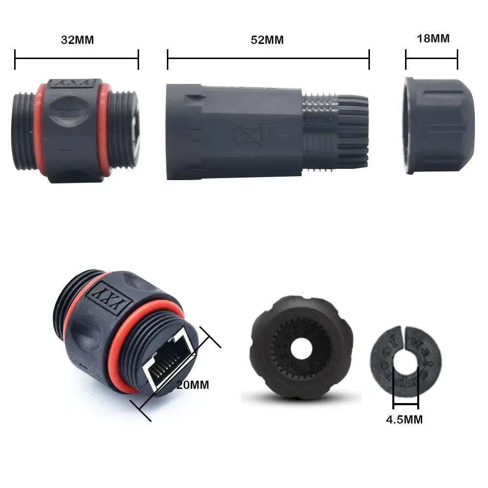 Новый водонепроницаемый сетевой Ethernet кабель RJ45 соединитель провода удлинитель с