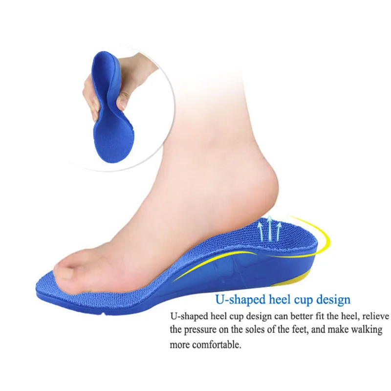 Ortoluckland Orthotic Insoles For Children's Flatfeet Shoes Toddler Orthopedic Arch Support Soles Boy Girls Varus Valgus Foot