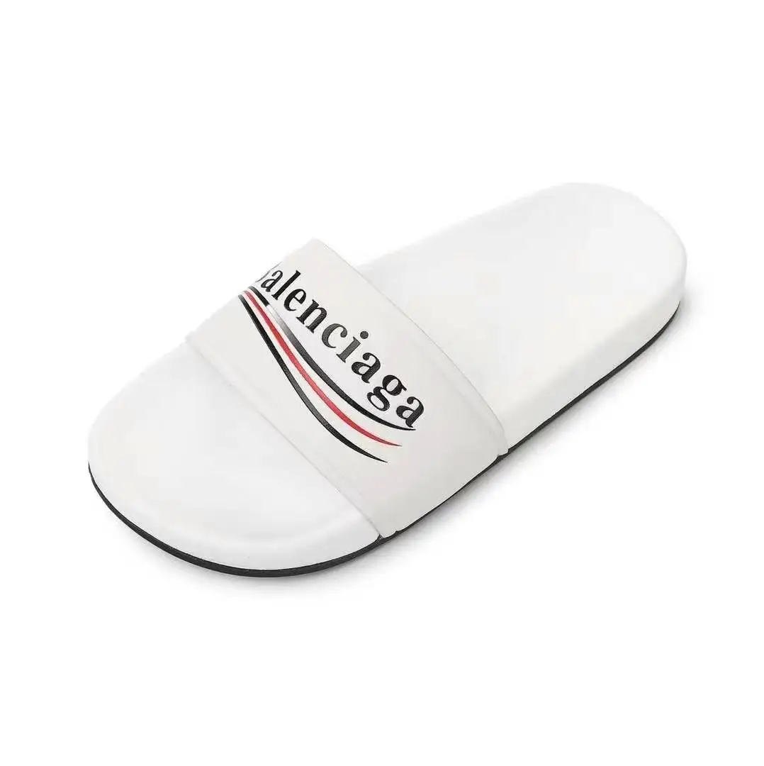 

2021 New Balenciaga- fashion Men Women sandals Ladies Flip Flops Loafers Black White Red Green Slides Shoes size 35-45 31705