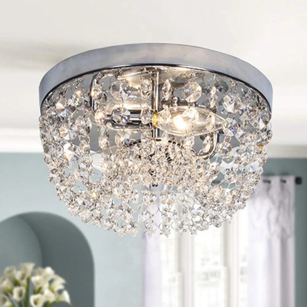 

Crystal ceiling lamp modern minimalist bedroom balcony aisle hallway hallway round chandelier