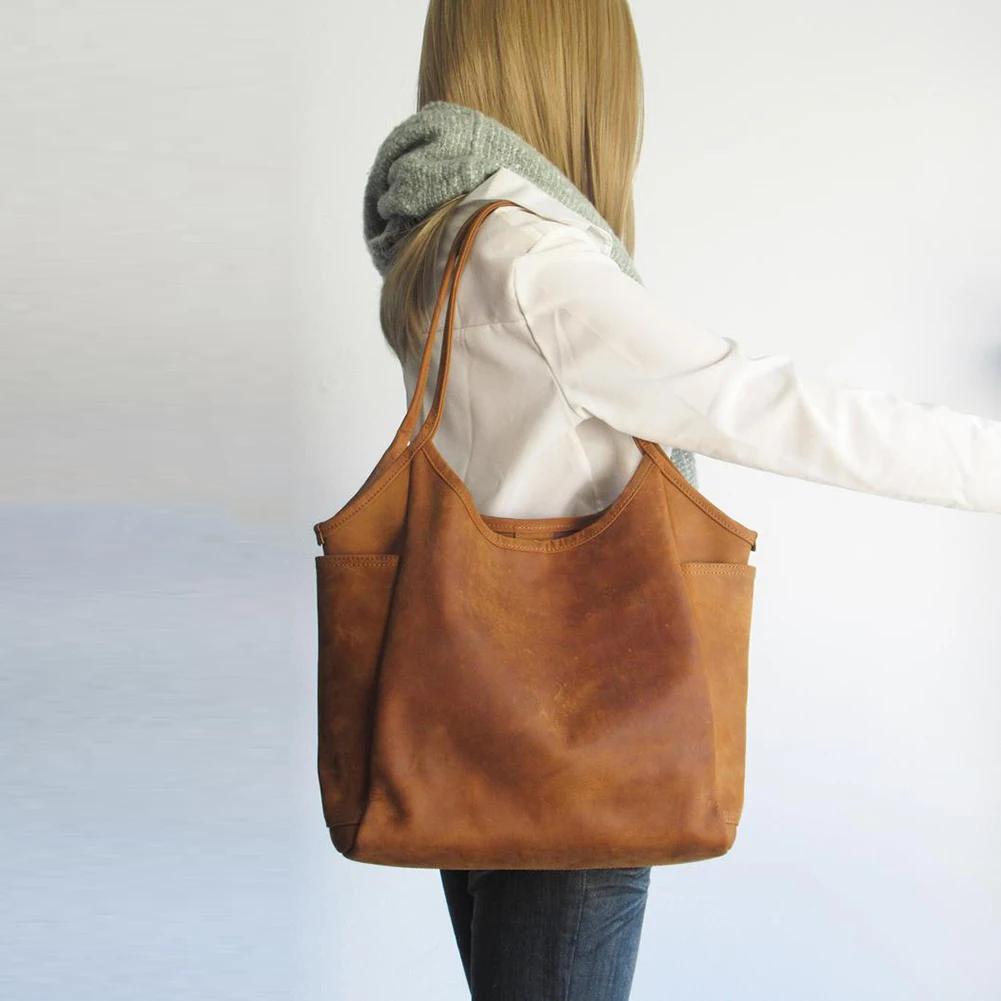 Женская сумка-мессенджер из ПУ кожи винтажная вместительная сумка через плечо