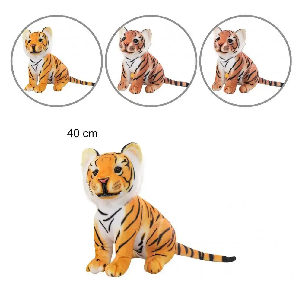 

Plush Tiger Toy Ultrasoft Washable Breathable Sitting Posture Simulation Tiger Plush Toy Stuffed Tiger Doll for Kids