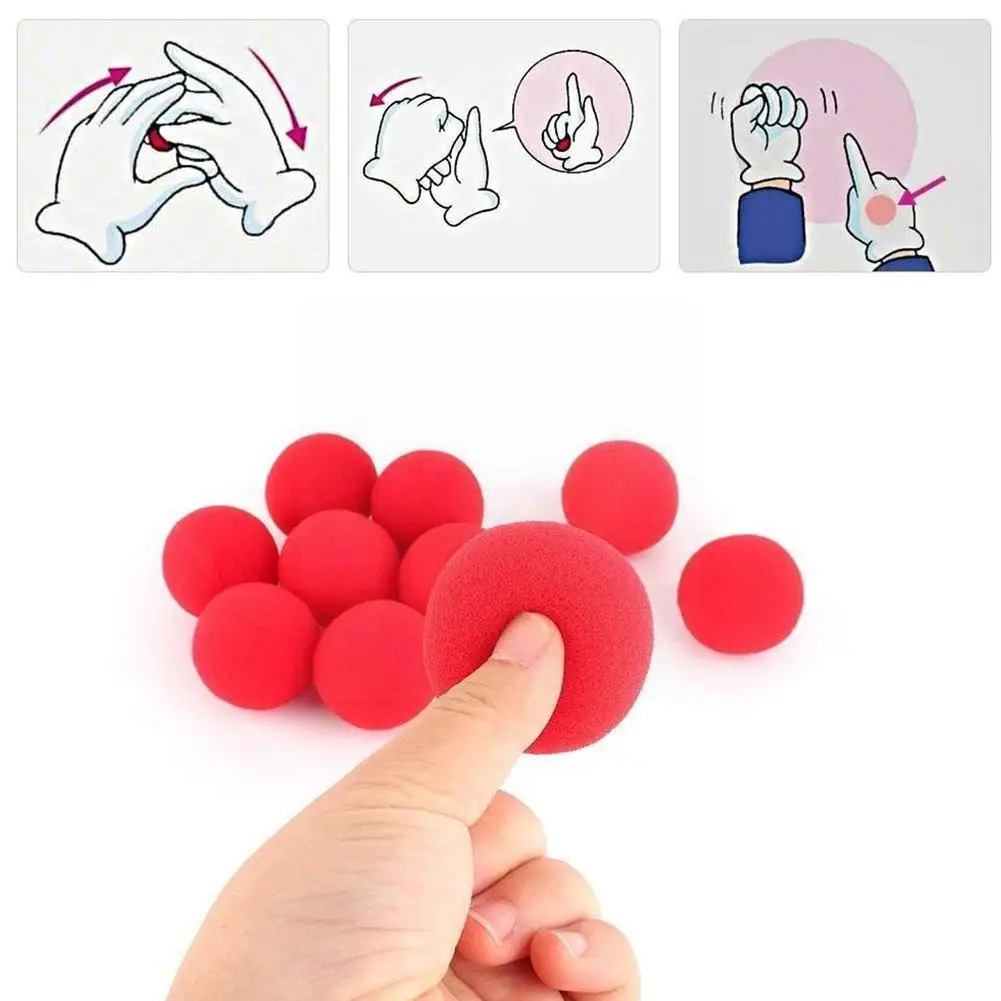 

4pcs 4.5cm Red Sponge Ball High-quality Materials Children Party Props Toys L1o9