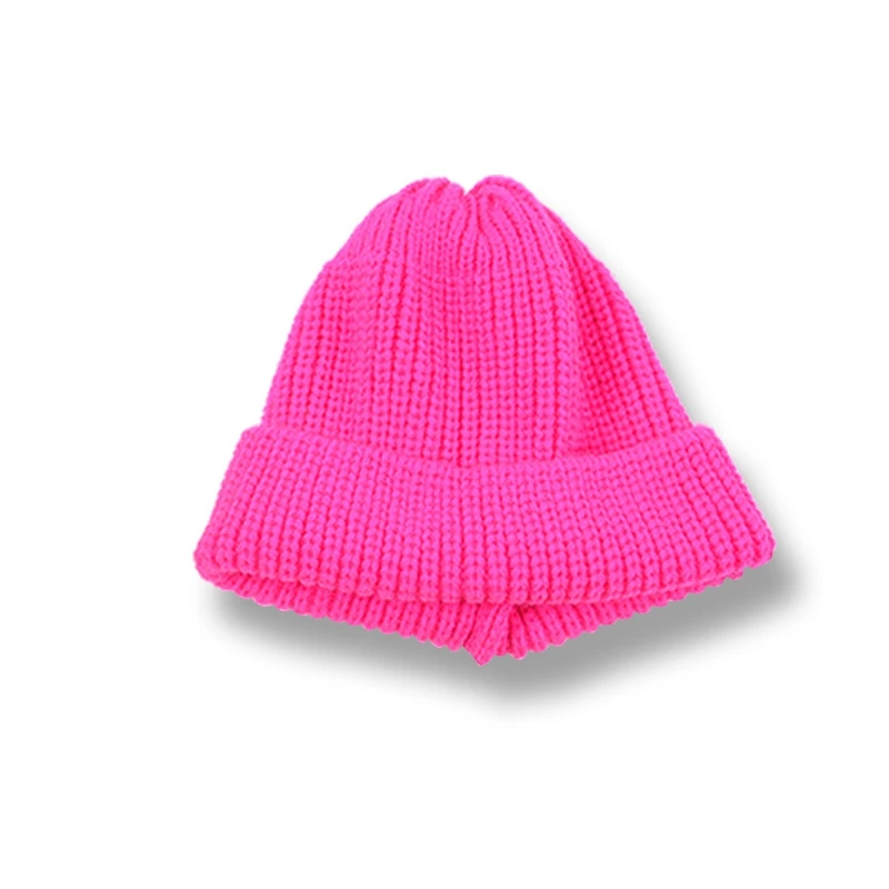 ОБЖИМНАЯ однотонная детская зимняя шапка Корейская версия унисекс теплая