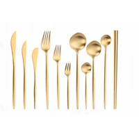 tableware cutlery set stainless steel cutlery set gold reusable utensil kit gold kitchen tableware complete dinnerware set