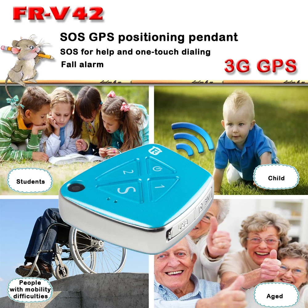 Версия 3G стандартная говорящая детская GPS часы трекер с дополнительным
