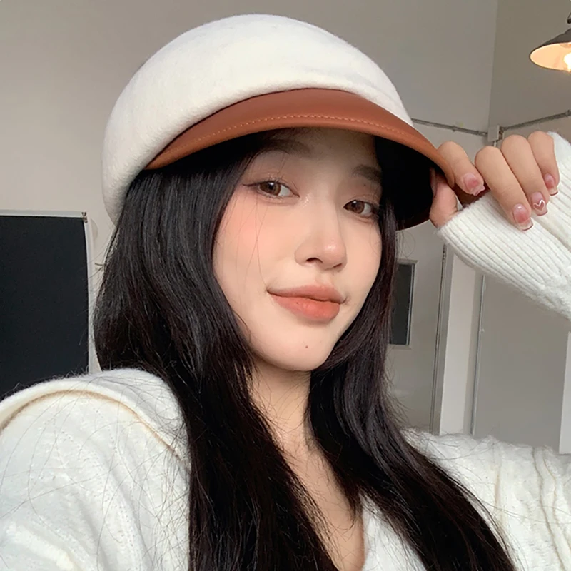 

Новый шерстяной берет шапка для женщин осень-зима Корейская мода кавайная Ретро шляпа для конного спорта рыцарская шляпа мужская женская шапка дизайнерские шапки