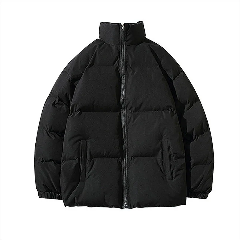 Winter Jacket Men Parkas Thicken Warm Coat Mens Stand Collar Jackets Solid Color Parka Coat Women Fashion New Streetwear 5XL