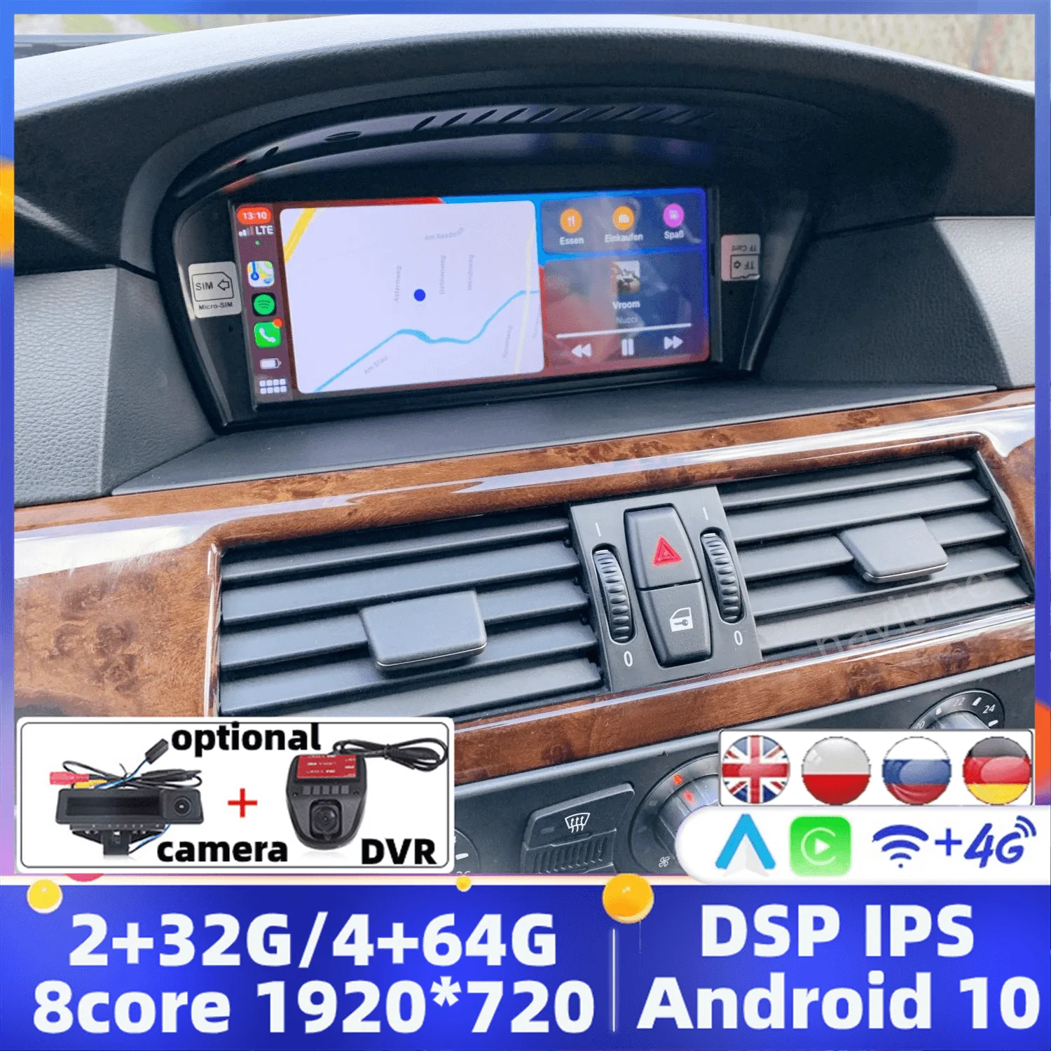 4 ГБ Android 10 IPS экран для BMW 5 серии E60 E61 E62 E63 3 E90 E91 система CCC/CIC автомобильное стерео