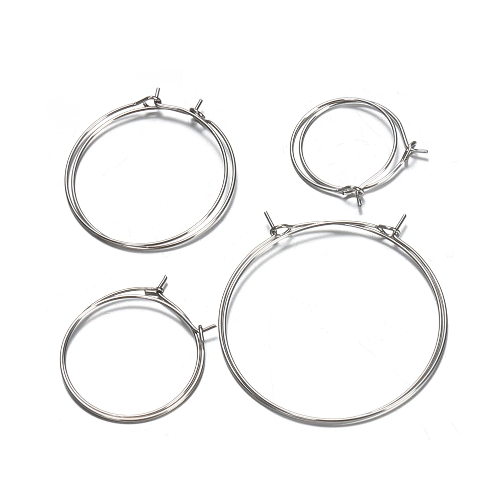 Популярные серьги кольца из нержавеющей стали 100 шт. 20/25/30 мм популярные для