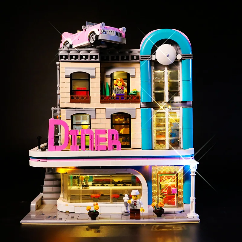 Набор со светодиодной подсветкой для конструктора lego 10260 Центр обеденная Корзина