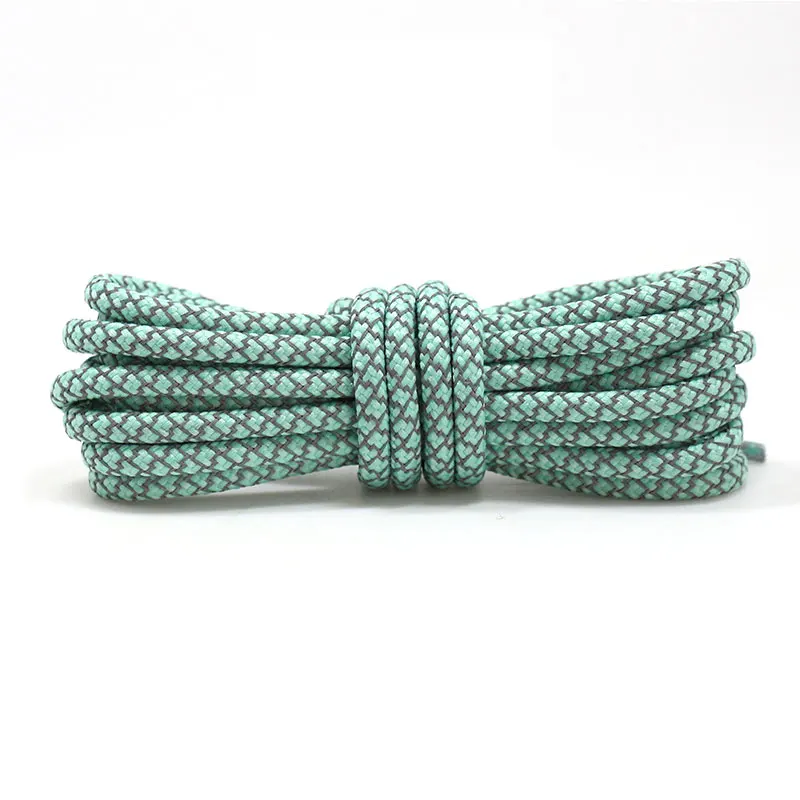 Новые крутые светящиеся 100/120 см круглые светоотражающие шнурки для обуви