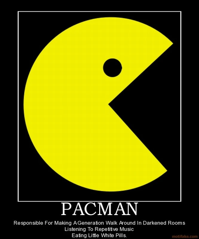 Pacman 1979 винтажные видеоигры пропагандистский постер ретро Картина на холсте