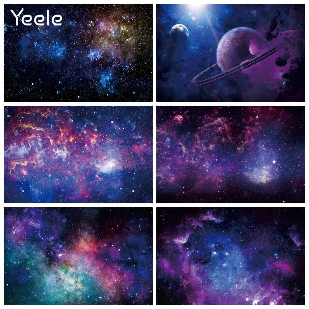 

Yeele Вселенная звездное небо Туманность фон для фотосъемки в стиле детского дня День рождения фон для фотосъемки с изображением украшения Фо...