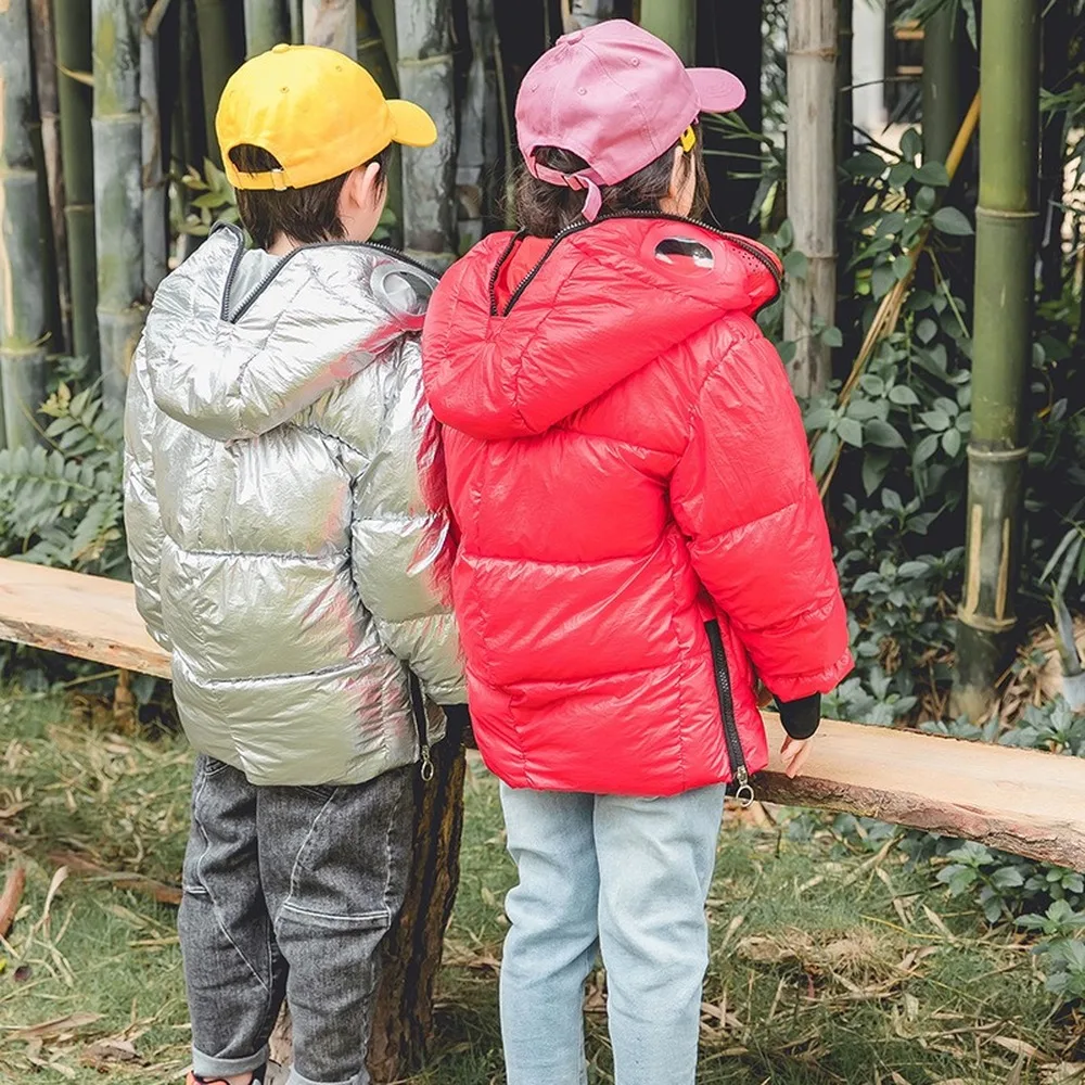 Пальто для мальчиков детская зимняя куртка пуховое пальто хлопковая с капюшоном