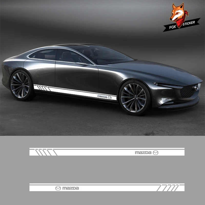 Из 2 предметов боковая Автомобильная юбка Стикеры s Блеск для губ Авто шторка