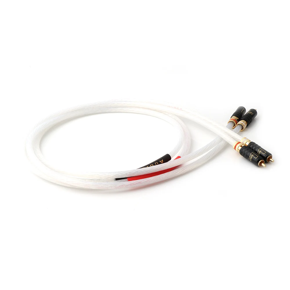 Аудиокабель Yter 7N PHOCC из чистой меди с посеребренным разъемом RCA Удлинительный