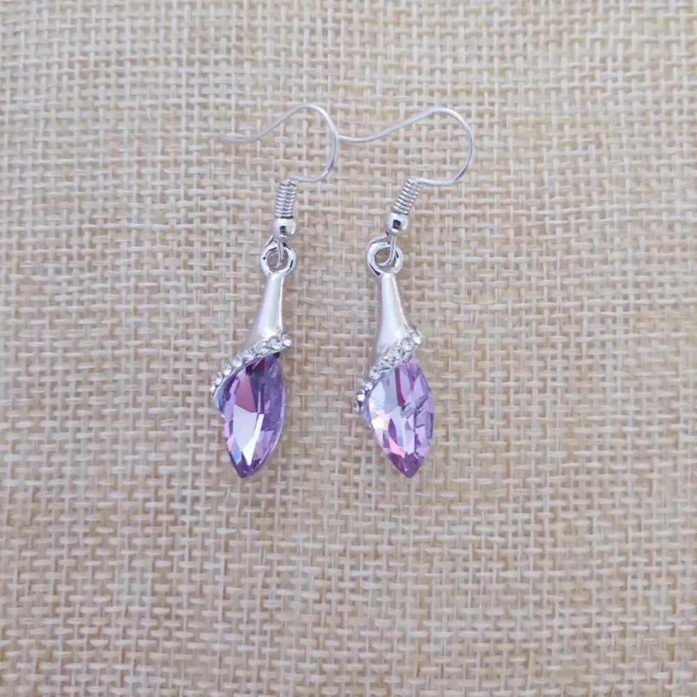 Женские серьги из серебра 925 пробы с фианитом подвеской|Серьги-подвески| |