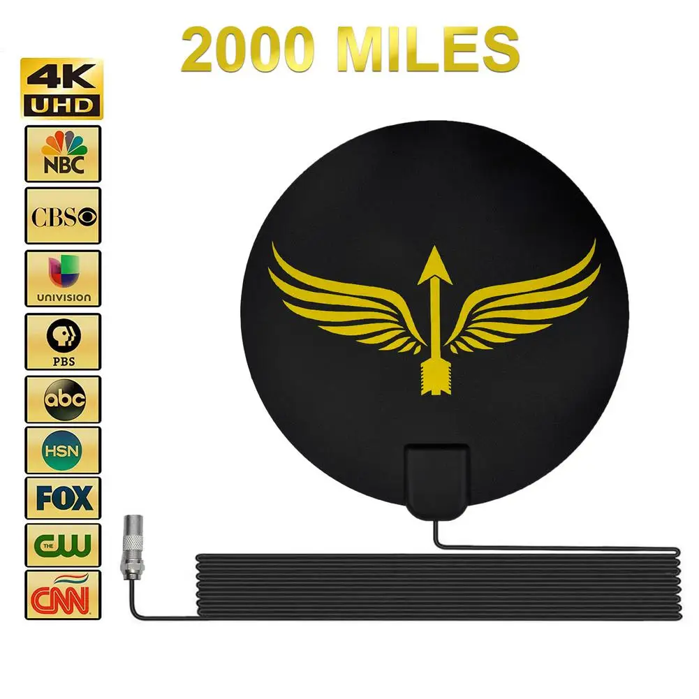 

Indoor 4K Digital Antenna TV With Amplifier Signal Booster 2000 Miles DVB-T2 HDTV Antenna HD Digital Antenna For Home Video